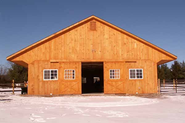 36x36 Modular Horse Barn, Loft and 6' Overhangs Built in NJ.